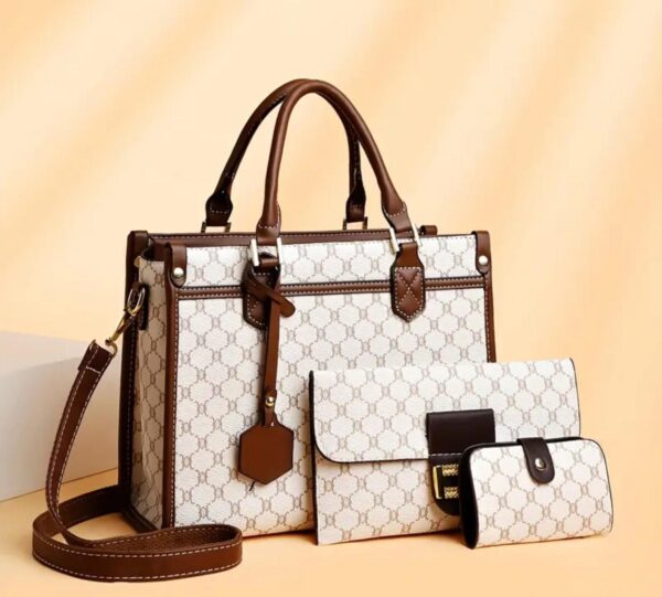 3pcs Set Multi-Color Plaid PU Handbag